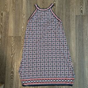 Max Studio Red white and blue pattern dress size large